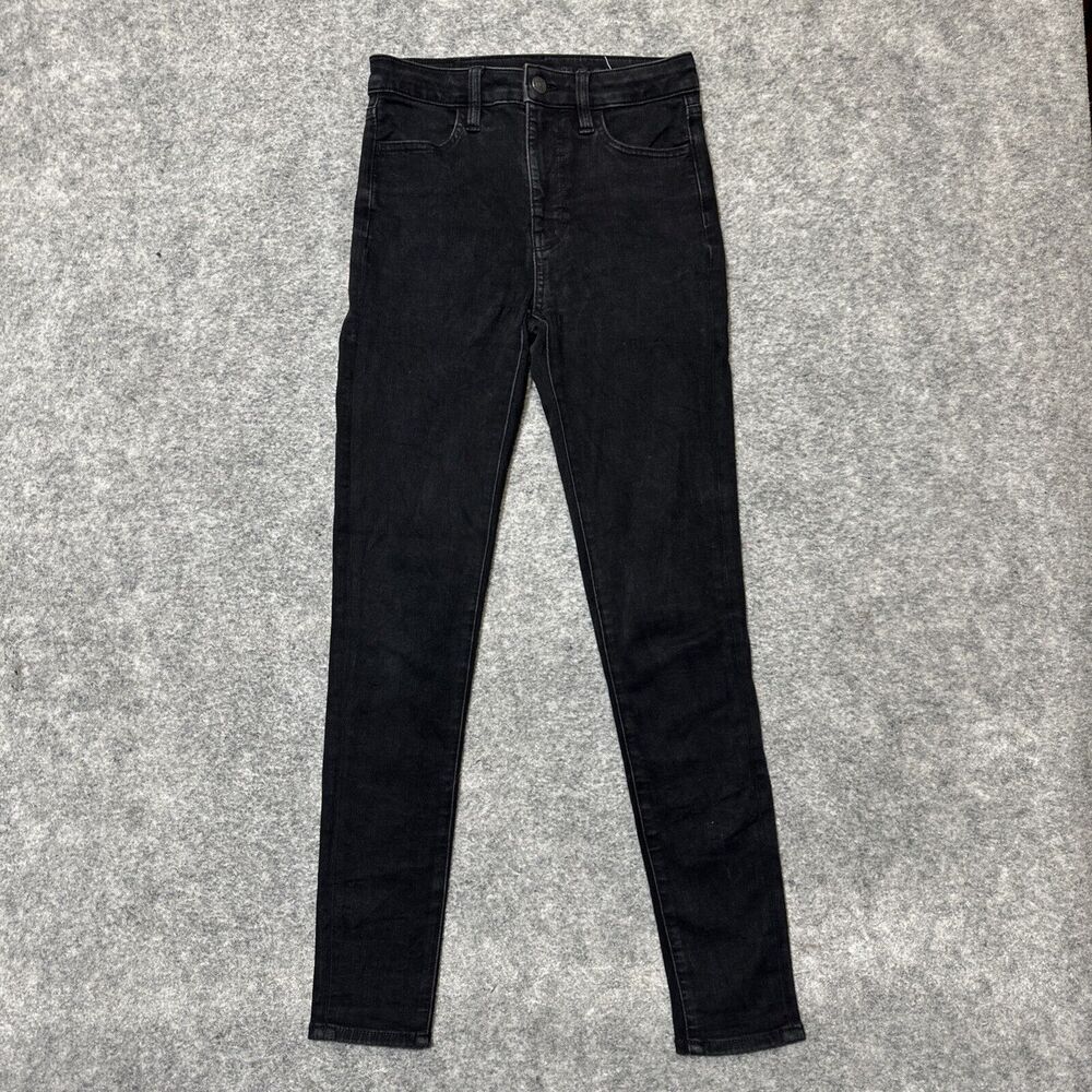 American Eagle The Dream Jean Super Hi Rise‎ Jegging Women’s 0 R Black Denim